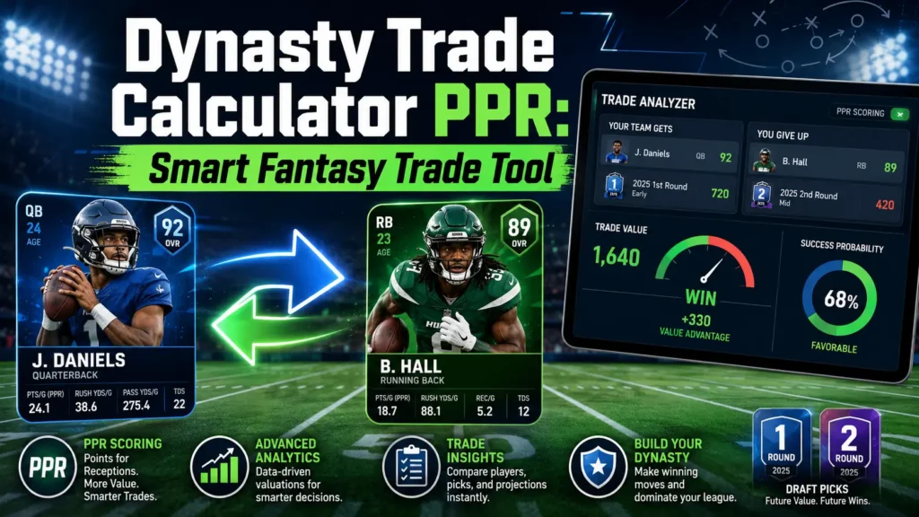 Dynasty Trade Calculator PPR: Smart Fantasy Trade Tool Dynasty Trade Calculator PPR: Smart Fantasy Trade Tool