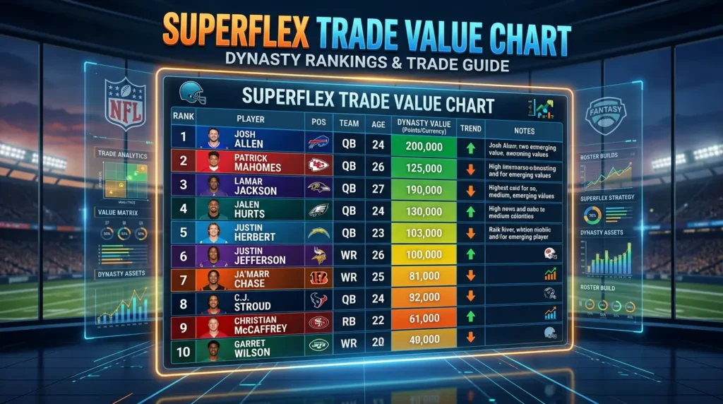 Superflex Trade Value Chart: Dynasty Rankings & Trade Guide
