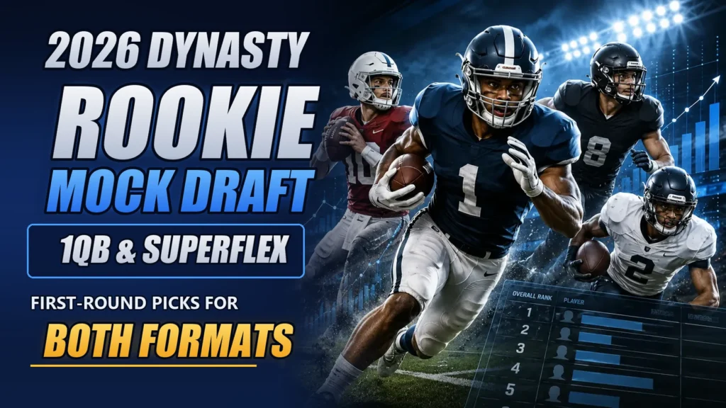 2026 Dynasty Rookie Mock Draft: 1QB & Superflex 2026 dynasty rookie mock draft for 1QB and Superflex leagues, with first-round picks for both formats